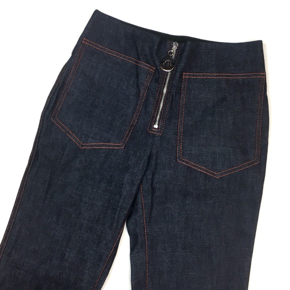 Edun Kenya high rise flare jeans 70s ring zipper - Picture 3 of 7